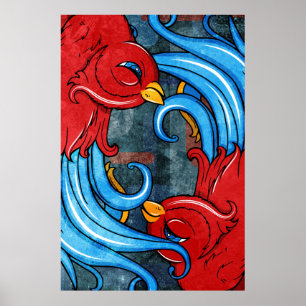 Tattoos vogels poster