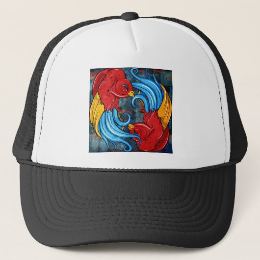Tattoos vogels trucker pet (Voorkant)