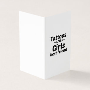 Tattoos zijn een beste vriendin voor meisjes visitekaartjes