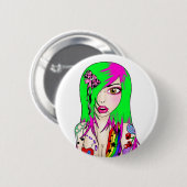 Tatty Lizzie Ronde Button 5,7 Cm (Voorkant /achterkant)