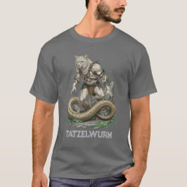 Tatzelwurm Alpine Dragon Art - Mythic Cat Serpent T-shirt