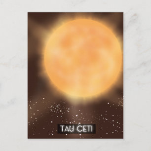 Tau Ceti Space Art poster Briefkaart