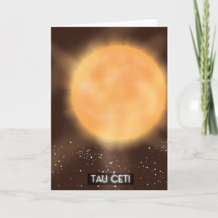 Tau Ceti Space Art poster Feestdagen Kaart