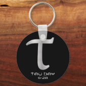 Tau Day - Silver Greek Symbol Sleutelhanger (Voorkant)
