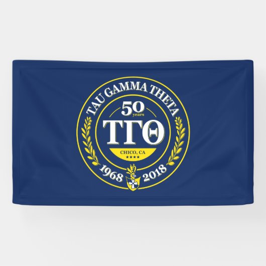 Tau Gamma Theta 3x5 Banner - 50e Jubileum (Horizontaal)