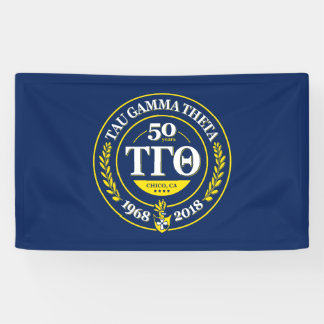 Tau Gamma Theta 50e anniversaire Bannière 3x5