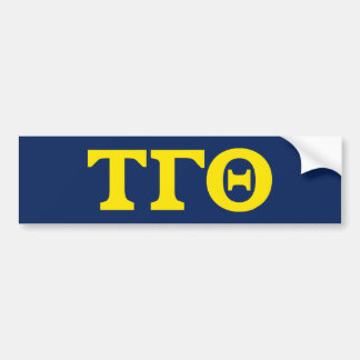 Tau Gamma Theta Bumpersticker - Gele letters