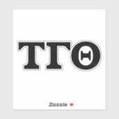 Tau Gamma Theta Vinyl Letters - Zwarte letters Sticker (Vel)
