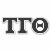 Tau Gamma Theta Vinyl Letters - Zwarte letters Sticker (Voorkant)