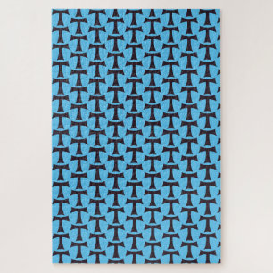 Tau-kruis Franciscaner geloofssymbool kunst Legpuzzel