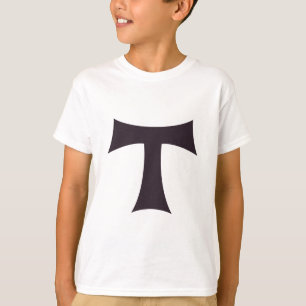 Tau-kruis Franciscaner geloofssymbool kunst T-shirt