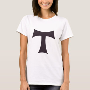 Tau-kruis Franciscaner geloofssymbool kunst T-shirt
