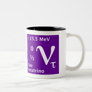 Tau neutrino (linkshandig) tweekleurige koffiemok