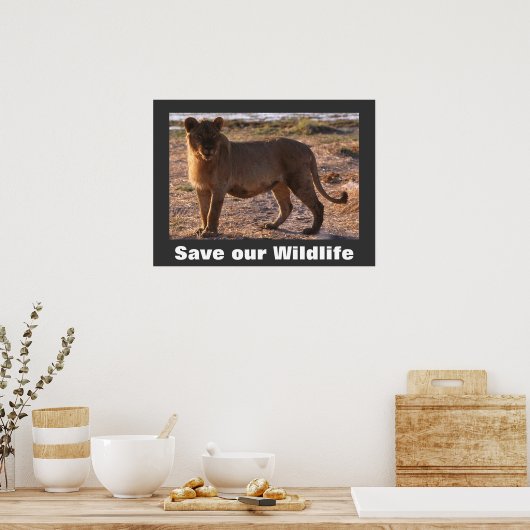 Tau Save Our Wildlife Poster (Cuisine)