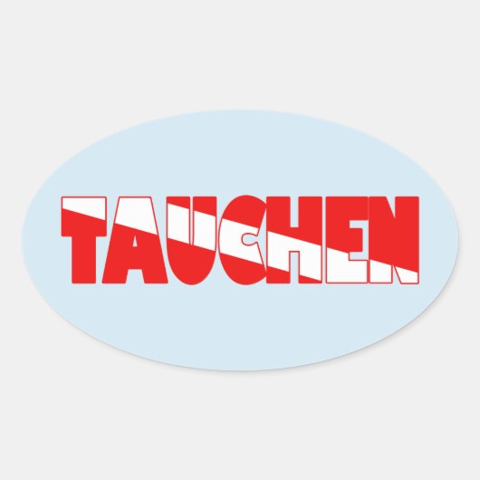 Tauchen (Duits) Ovale Sticker (Voorkant)