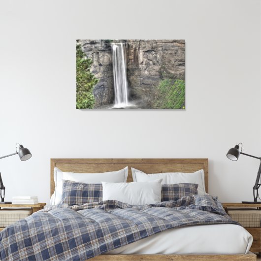 Taughannock Herfsten, New York Canvas Afdruk (Insitu (Slaapkamer))