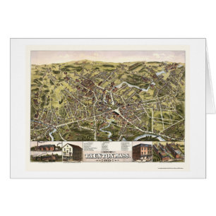 Taunton, MA Panoramic Map - 1875