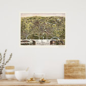 Taunton, MA Panoramic Map - 1875 Poster (Keuken)