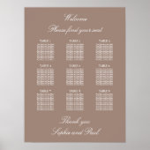 Taupe 9 Mariage de table Poster (Devant)
