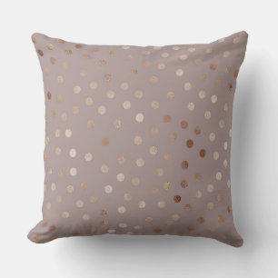 Taupe au chocolat/ Polka Dot Hope Coussin