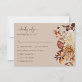 Taupe Automne Russe Feuille carte RSVP (Devant)
