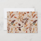 Taupe Automne Russe Feuille carte RSVP (Dos)