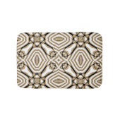 Taupe Beige Brown Black White Orient Art Pattern Badmat (Voorkant)