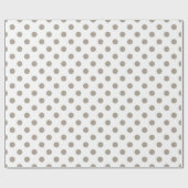 Taupe Beige Brown Polka Dots Pattern Cadeaupapier (Vlak)