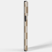 Taupe Beige Checkers Script Naam Case-Mate iPhone Case (Achterkant / Rechts)