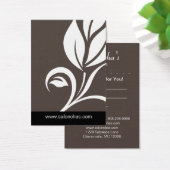 Taupe beige Feuille Salon Spa Certificat de carte- (Bureau)