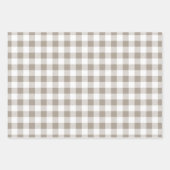 Taupe Beige White Pset Pattern Inpakpapier Vel (Voorkant 2)