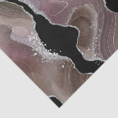 Taupe & Black Agate met Silver Glitter Geode Tissuepapier (Detail)