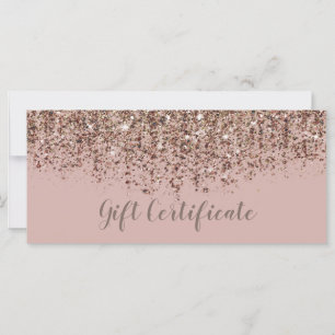 Taupe Blush Pink Bronze Glitter Cadeaubon