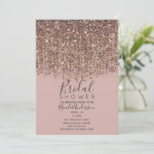 Taupe Blush Pink Bronze Gold Glitter Vrijgezellenf Kaart (Staand voorkant)