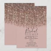 Taupe Blush Pink Bronze Gold Glitter Vrijgezellenf Kaart (Voorkant / Achterkant)