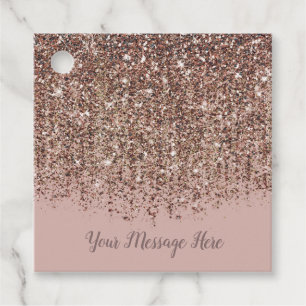 Taupe Blush Roze Roos Brons Goud Glitters Glamour Bedankjes Labels