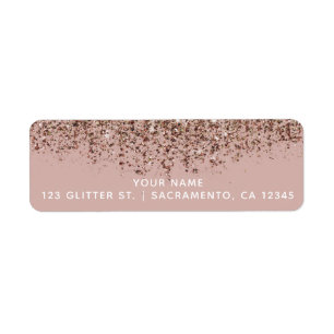 Taupe Blush Roze Rose Goud Brons Glitter Feest Etiket