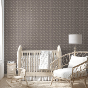 Taupe Botanical Vine Behang