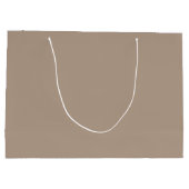 Taupe botanische kam monogram bruiloft groot cadeauzakje (Achterkant)