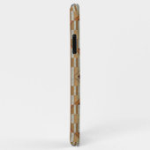 Taupe Brown Oranje Turquoise Tribal Mosaic Pattern Case-Mate iPhone Case (Achterkant/rechts)
