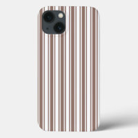 Taupe bruin en witte candy strepen Case-Mate iPho