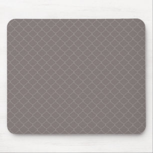Taupe Bruin Marokkaans Quatrefoil Patroon Muismat