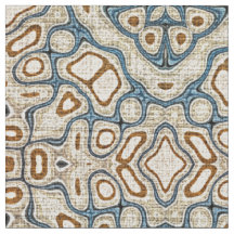 Taupe Bruin Tealblauw Bali Batik Stijl Patroon
