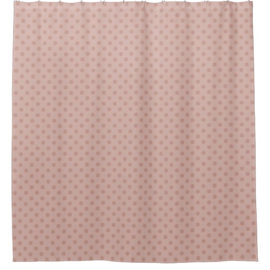 Taupe brumeux/pois rose rideau de douche (Devant)
