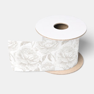 Taupe Chinoiserie Pioenrozen Lint