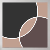 Taupe Circles Poster (Voorkant)