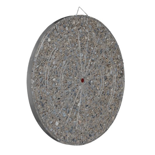 Taupe Concrete Cement Blue Aggregate Sidewalk Dartbord (Voorkant Links)