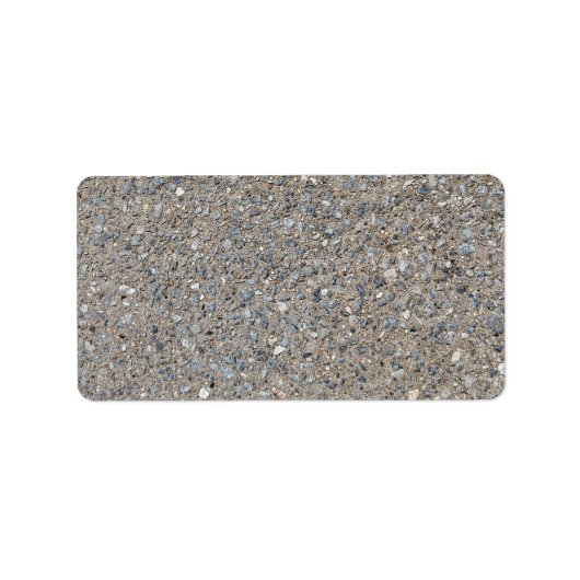 Taupe Concrete Cement Blue Aggregate Sidewalk Etiket (Voorkant)