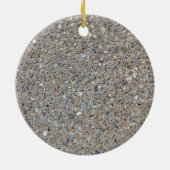 Taupe Concrete Cement Blue Aggregate Sidewalk Keramisch Ornament (Achterkant)