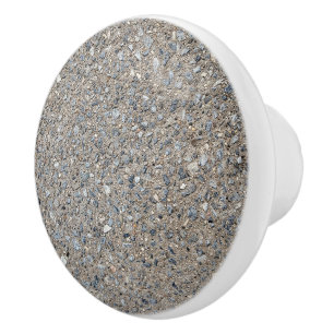 Taupe Concrete Cement Blue Aggregate Sidewalk Keramische Knop